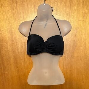 Victoria's Secret Black Halter Bandeau Bikini Top 34C